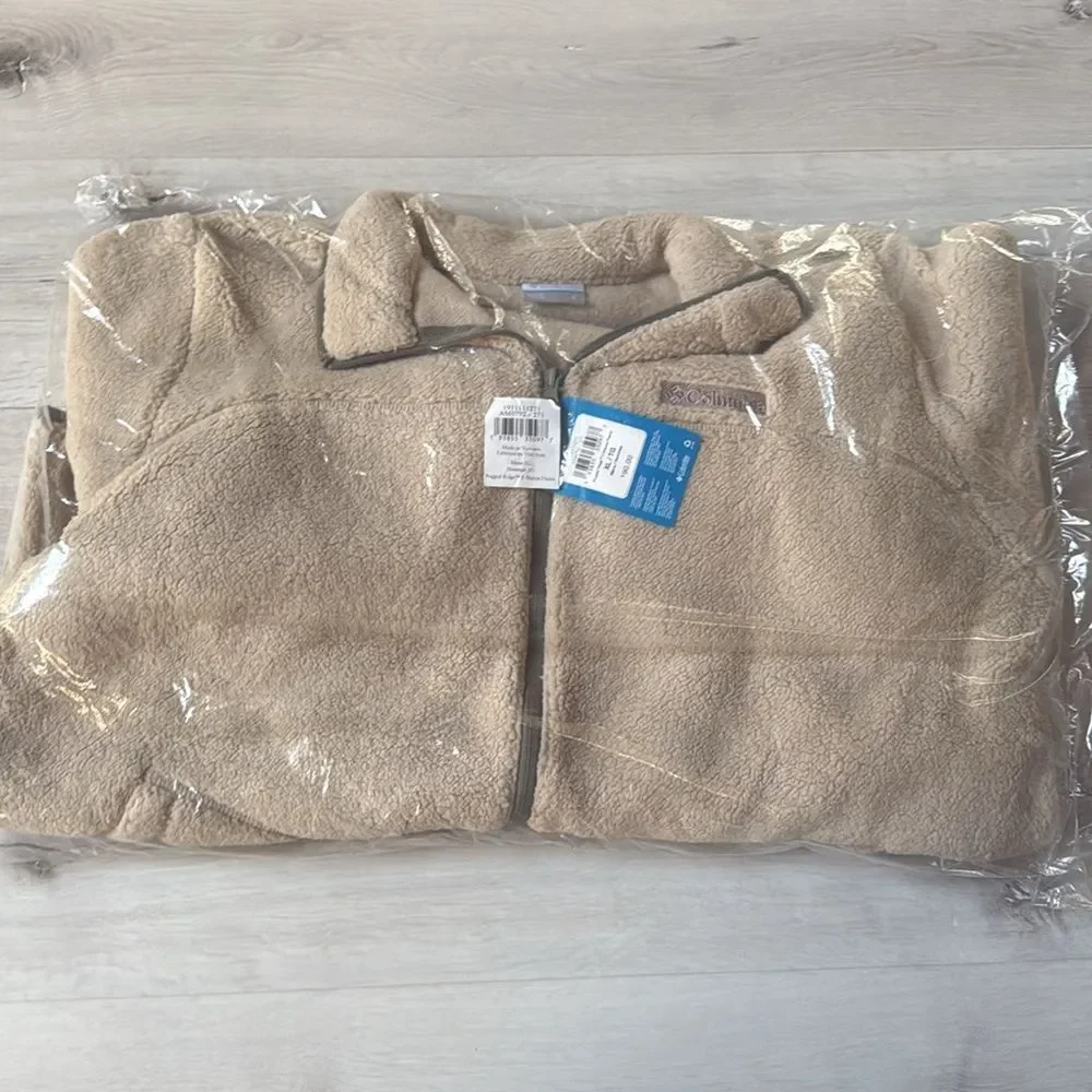 Columbia Men's Rugged Ridge II Full Zip Sherpa Fleece - XL, Ancient Fossil, NEW‎